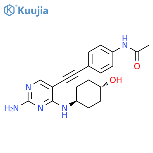 Acetamide,N-[4-[[2-amino-4-[(trans-4-hydroxycyclohexyl)amino]-5-pyrimidinyl]ethynyl]phenyl]- structure