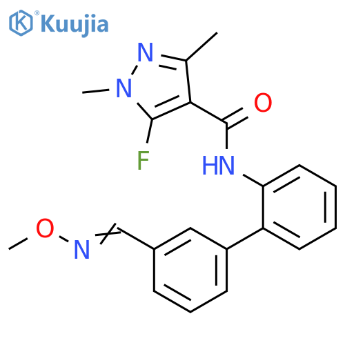 1H-Pyrazole-4-carboxamide,5-fluoro-N-[3'-[(methoxyimino)methyl][1,1'-biphenyl]-2-yl]-1,3-dimethyl- structure