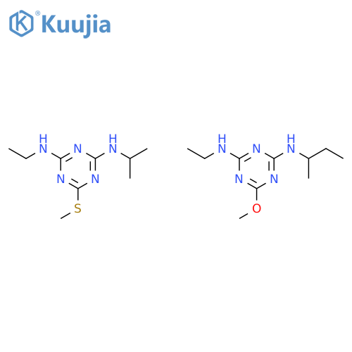 1,3,5-Triazine-2,4-diamine, N-ethyl-6-methoxy-N'-(1-methylpropyl)-, mixt. with N-ethyl-N'-(1-methylethyl)-6-(methylthio)-1,3,5-triazine-2,4-diamine (9CI) structure
