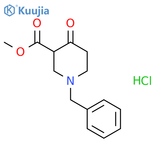 Methyl 1-benzyl-4-oxo-3-piperidinecarboxylate hydrochloride structure