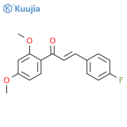 (2E)-1-(2,4-dimethoxyphenyl)-3-(4-fluorophenyl)prop-2-en-1-one structure
