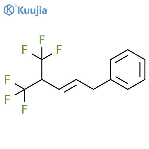 Benzene, [(2E)-5,5,5-trifluoro-4-(trifluoromethyl)-2-pentenyl]- structure