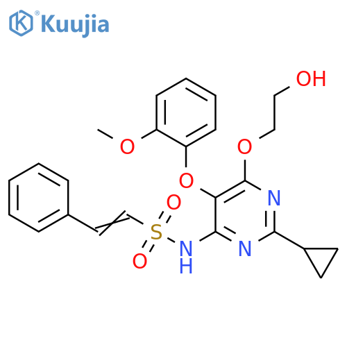Ethenesulfonamide,N-[2-cyclopropyl-6-(2-hydroxyethoxy)-5-(2-methoxyphenoxy)-4-pyrimidinyl]-2-phenyl- structure