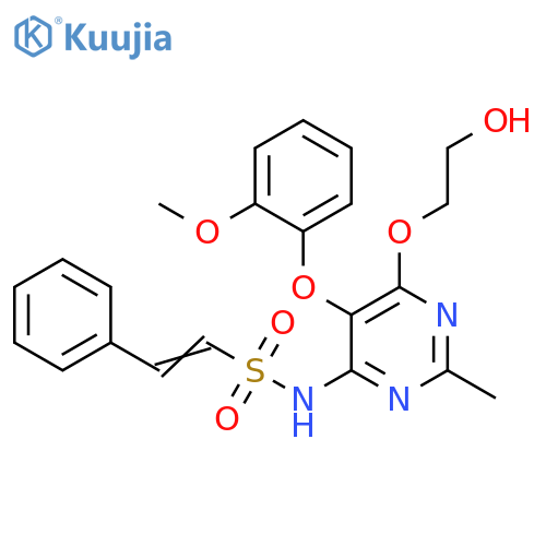 Ethenesulfonamide,N-[6-(2-hydroxyethoxy)-5-(2-methoxyphenoxy)-2-methyl-4-pyrimidinyl]-2-phenyl- structure