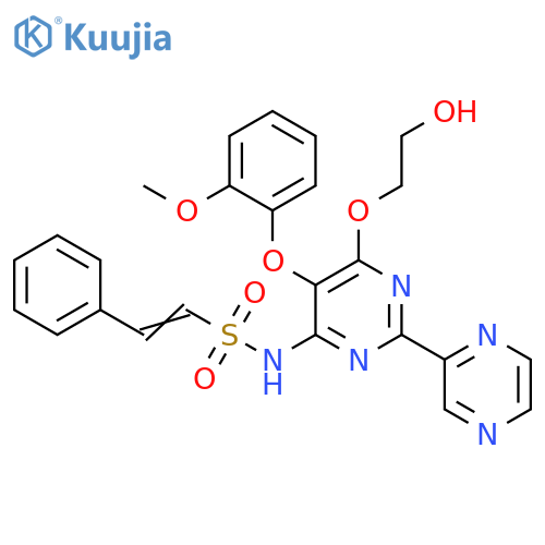 Ethenesulfonamide,N-[6-(2-hydroxyethoxy)-5-(2-methoxyphenoxy)-2-pyrazinyl-4-pyrimidinyl]-2-phenyl- structure