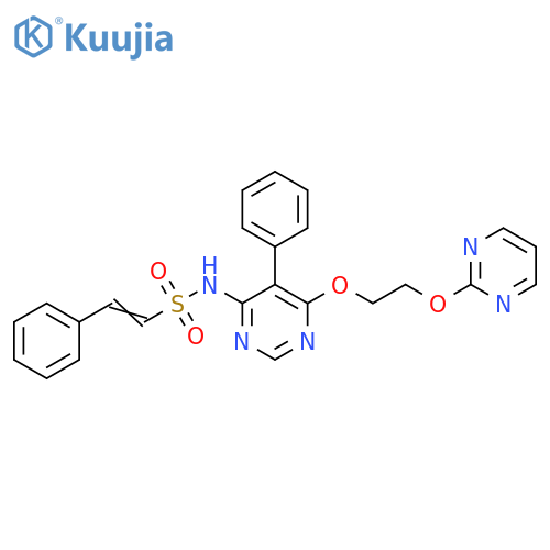 Ethenesulfonamide,2-phenyl-N-[5-phenyl-6-[2-(2-pyrimidinyloxy)ethoxy]-4-pyrimidinyl]- structure