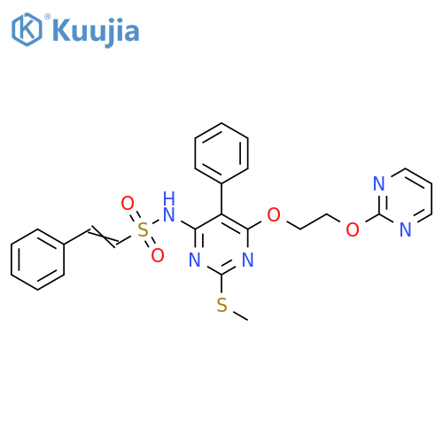 Ethenesulfonamide,N-[2-(methylthio)-5-phenyl-6-[2-(2-pyrimidinyloxy)ethoxy]-4-pyrimidinyl]-2-phenyl- structure