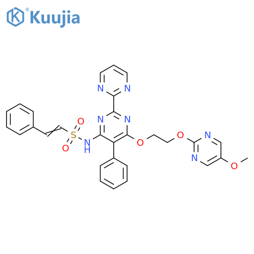 Ethenesulfonamide,N-[6-[2-[(5-methoxy-2-pyrimidinyl)oxy]ethoxy]-5-phenyl[2,2'-bipyrimidin]-4-yl]-2-phenyl- structure