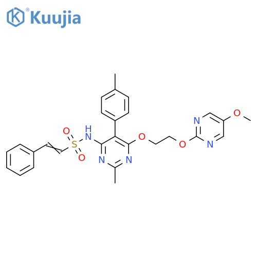 Ethenesulfonamide,N-[6-[2-[(5-methoxy-2-pyrimidinyl)oxy]ethoxy]-2-methyl-5-(4-methylphenyl)-4-pyrimidinyl]-2-phenyl- structure