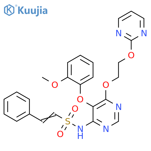 Ethenesulfonamide,N-[5-(2-methoxyphenoxy)-6-[2-(2-pyrimidinyloxy)ethoxy]-4-pyrimidinyl]-2-phenyl- structure