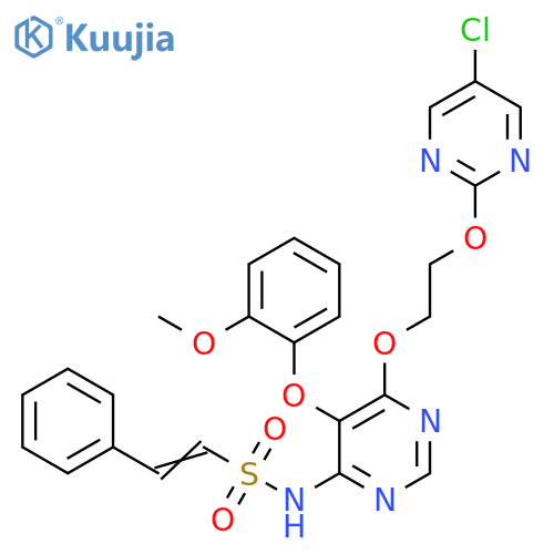 Ethenesulfonamide,N-[6-[2-[(5-chloro-2-pyrimidinyl)oxy]ethoxy]-5-(2-methoxyphenoxy)-4-pyrimidinyl]-2-phenyl- structure