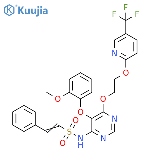 Ethenesulfonamide,N-[5-(2-methoxyphenoxy)-6-[2-[[5-(trifluoromethyl)-2-pyridinyl]oxy]ethoxy]-4-pyrimidinyl]-2-phenyl- structure