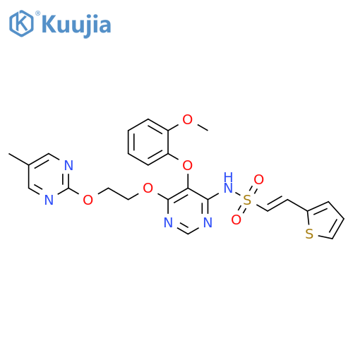 Ethenesulfonamide,N-[5-(2-methoxyphenoxy)-6-[2-[(5-methyl-2-pyrimidinyl)oxy]ethoxy]-4-pyrimidinyl]-2-(2-thienyl)- structure