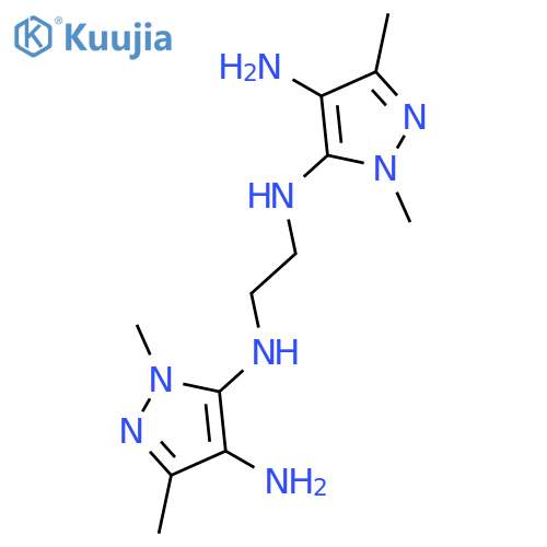 1H-Pyrazole-4,5-diamine, N5,N5'-1,2-ethanediylbis[1,3-dimethyl- structure