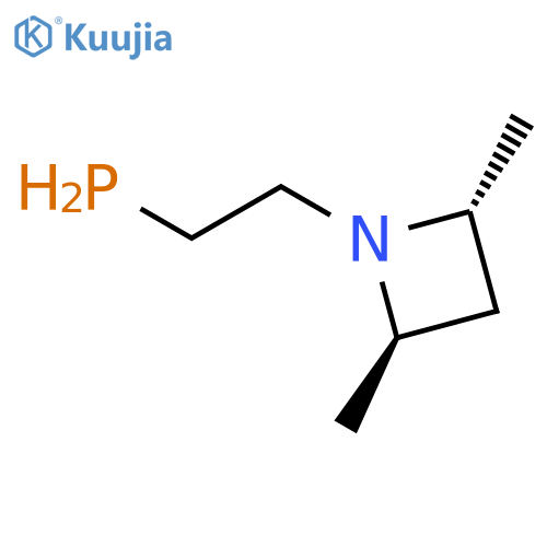 Azetidine, 2,4-dimethyl-1-(2-phosphinoethyl)-, (2R,4R)- structure