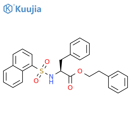 L-Phenylalanine, N-(1-naphthalenylsulfonyl)-, 2-phenylethyl ester structure