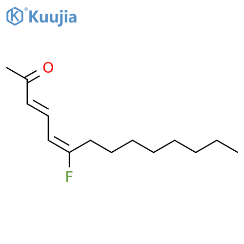 3,5-Tetradecadien-2-one, 6-fluoro-, (3E,5E)- structure