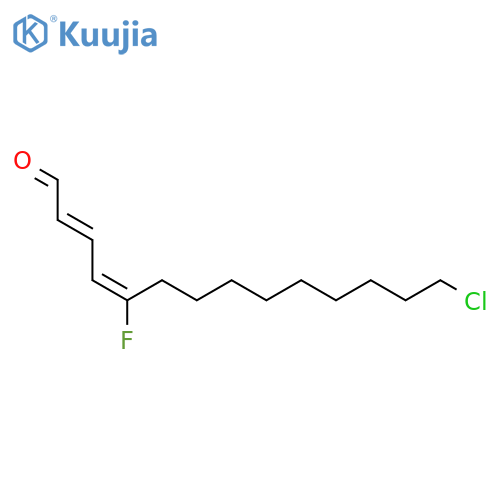2,4-Tetradecadienal, 14-chloro-5-fluoro-, (2E,4E)- structure