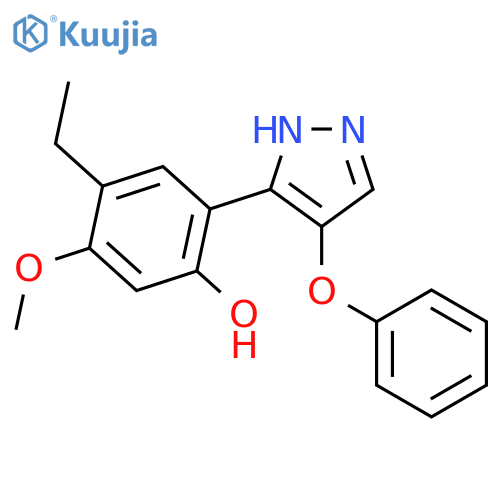 PHENOL, 4-ETHYL-5-METHOXY-2-(4-PHENOXY-1H-PYRAZOL-3-YL)- structure