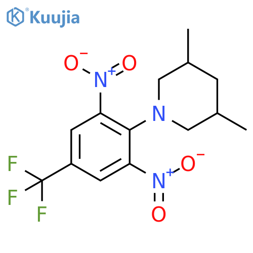 1-2,6-dinitro-4-(trifluoromethyl)phenyl-3,5-dimethylpiperidine structure