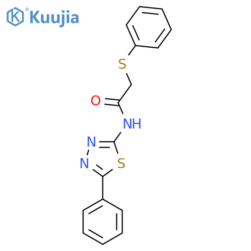 N-(5-phenyl-1,3,4-thiadiazol-2-yl)-2-(phenylsulfanyl)acetamide structure