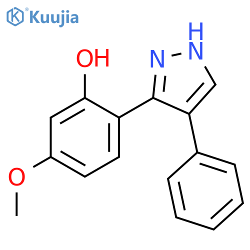 5-Methoxy-2-(4-phenyl-1H-pyrazol-3-yl)phenol structure