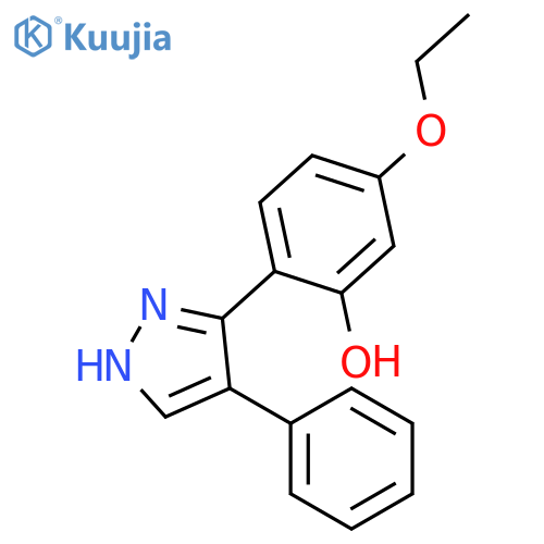 5-Ethoxy-2-(4-phenyl-1H-pyrazol-3-yl)phenol structure