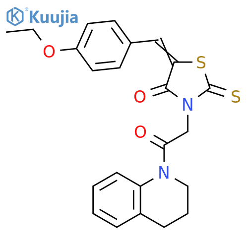 (5Z)-5-(4-ethoxyphenyl)methylidene-3-2-oxo-2-(1,2,3,4-tetrahydroquinolin-1-yl)ethyl-2-sulfanylidene-1,3-thiazolidin-4-one structure