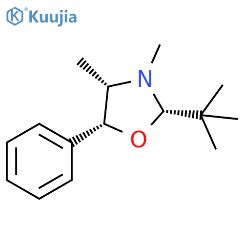 Oxazolidine, 2-(1,1-dimethylethyl)-3,4-dimethyl-5-phenyl-, (2S,4S,5R)- structure