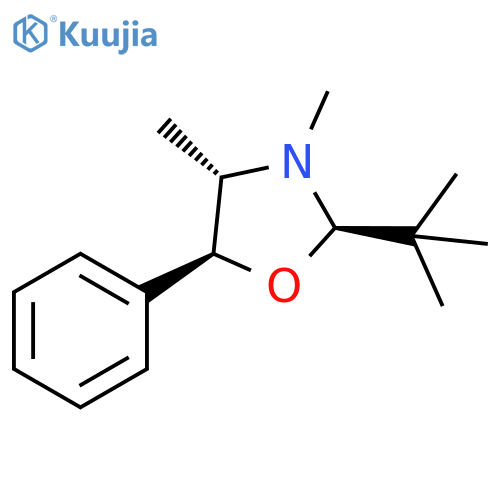Oxazolidine, 2-(1,1-dimethylethyl)-3,4-dimethyl-5-phenyl-, (2R,4S,5S)- structure