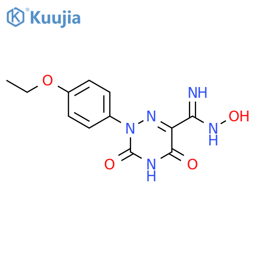 1,2,4-Triazine-6-carboximidamide,2-(4-ethoxyphenyl)-2,3,4,5-tetrahydro-N-hydroxy-3,5-dioxo- structure