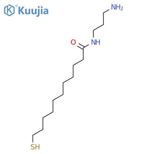 N-(3-aminopropyl)-11-sulfanylundecanamide structure