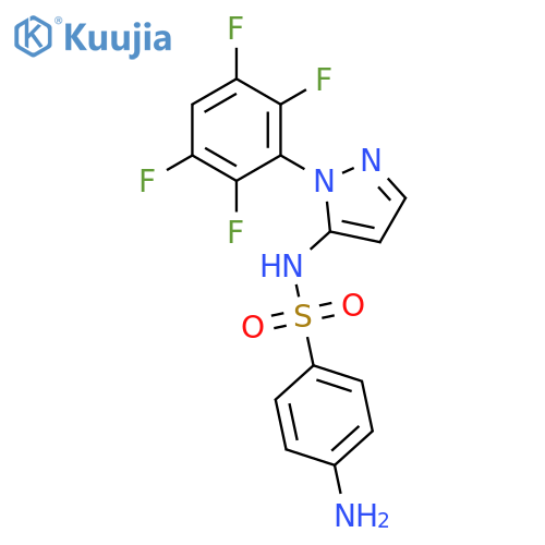 Benzenesulfonamide,4-amino-N-[1-(2,3,5,6-tetrafluorophenyl)-1H-pyrazol-5-yl]- structure