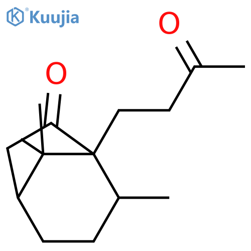 Bicyclo[3.2.1]octan-6-one, 4,8,8-trimethyl-5-(3-oxobutyl)-, (1R,4R,5R)- structure