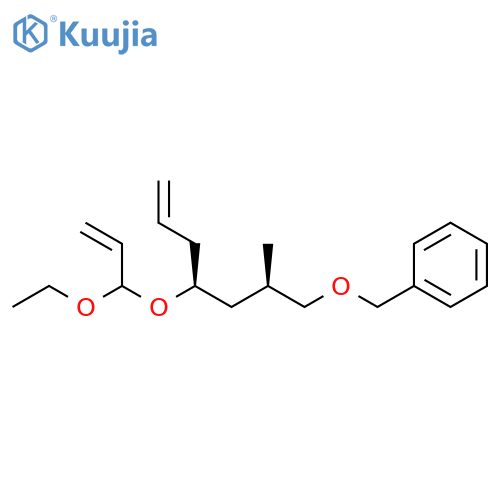 Benzene,[[[(2R,4S)-4-[(1-ethoxy-2-propenyl)oxy]-2-methyl-6-heptenyl]oxy]methyl]- structure