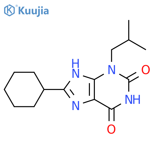 1H-Purine-2,6-dione, 8-cyclohexyl-3,7-dihydro-3-(2-methylpropyl)- structure