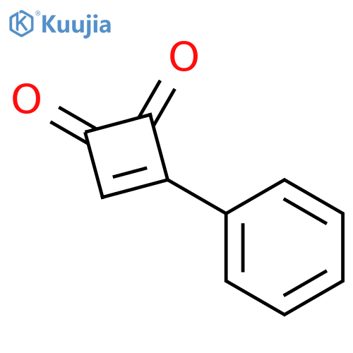 3-phenylcyclobut-3-ene-1,2-dione structure