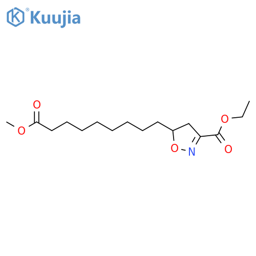 5-Isoxazolenonanoic acid, 3-(ethoxycarbonyl)-4,5-dihydro-, methyl ester structure