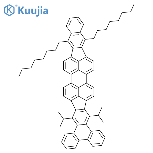 BENZ[5,6]INDENO[1,2,3-CD]PHENANTHRO[9',10':5,6]INDENO[1,2,3-LM]PERYLENE, 9,24-BIS(1-METHYLETHYL)-14,19-DIOCTYL- structure