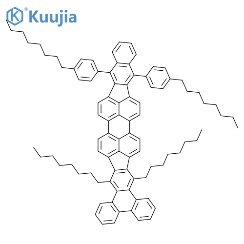 BENZ[5,6]INDENO[1,2,3-CD]PHENANTHRO[9',10':5,6]INDENO[1,2,3-LM]PERYLENE, 9,24-DIOCTYL-14,19-BIS(4-OCTYLPHENYL)- structure