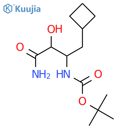N-3-Amino-1-(cyclobutylmethyl)-2-hydroxy-3-oxopropyl-carbamic Acid 1,1-Dimethylethyl Ester structure