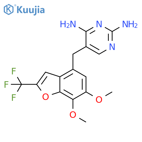 2,4-Pyrimidinediamine,5-[[6,7-dimethoxy-2-(trifluoromethyl)-4-benzofuranyl]methyl]- structure