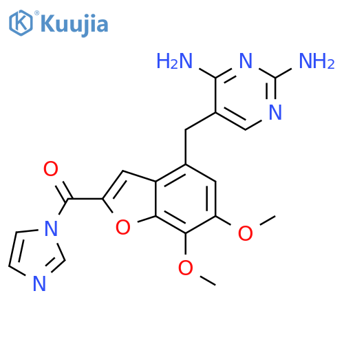 1H-Imidazole,1-[[4-[(2,4-diamino-5-pyrimidinyl)methyl]-6,7-dimethoxy-2-benzofuranyl]carbonyl]- structure