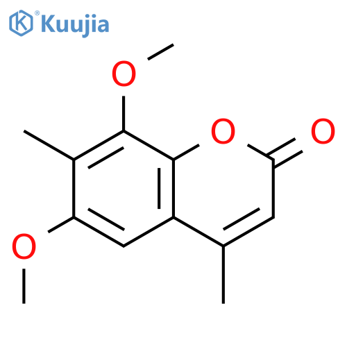 2H-1-BENZOPYRAN-2-ONE, 6,8-DIMETHOXY-4,7-DIMETHYL- structure