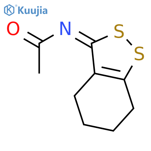 Acetamide, N-(4,5,6,7-tetrahydro-3H-1,2-benzodithiol-3-ylidene)- structure
