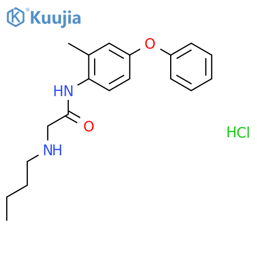 N~2~-butyl-N-(2-methyl-4-phenoxyphenyl)glycinamide hydrochloride (1:1) structure