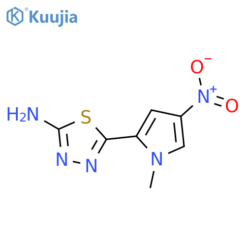 1,3,4-Thiadiazol-2-amine, 5-(1-methyl-4-nitro-1H-pyrrol-2-yl)- structure