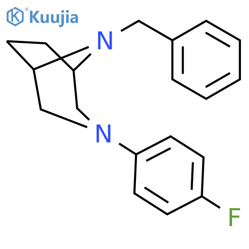 3,8-DIAZABICYCLO[3.2.1]OCTANE, 3-(4-FLUOROPHENYL)-8-(PHENYLMETHYL)- structure