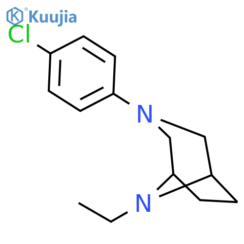 3,8-DIAZABICYCLO[3.2.1]OCTANE, 3-(4-CHLOROPHENYL)-8-ETHYL- structure