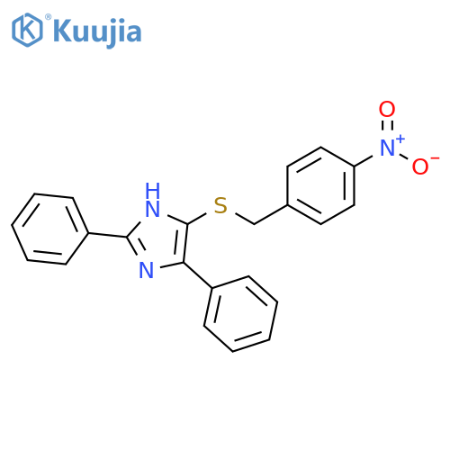 1H-Imidazole, 4-[[(4-nitrophenyl)methyl]thio]-2,5-diphenyl- structure